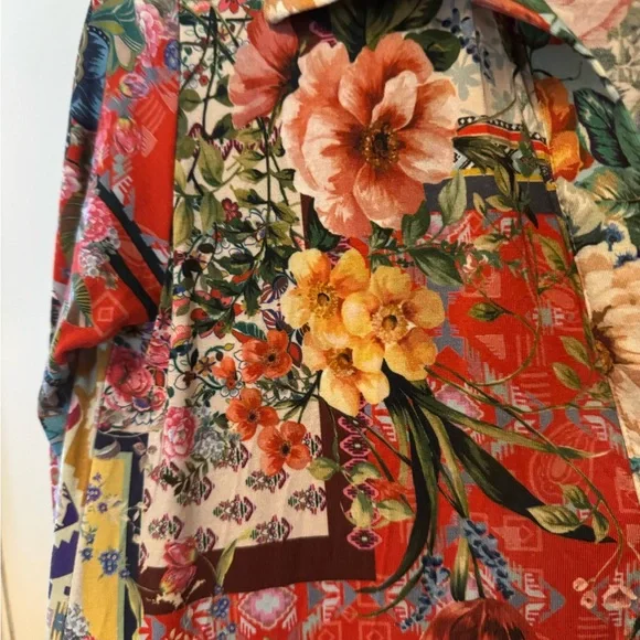 Johnny Was “The Janie Favorite Long Sleeve Polo Swing Tunic” Size XS - Picture 4 of 8